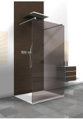 Panou dus dublu walk in, sticla bronz