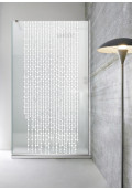 Paravan Cabina de dus Walk-in, (048), 115x220 cm, sticla mata decorata, 8 mm, AQUA ROY-RAIN, feronerie INOX