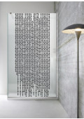 Paravan Cabina de dus Walk-in, (113), 90x195 cm, sticla mata decorata, 8 mm, AQUA ROY-RAIN, feronerie INOX