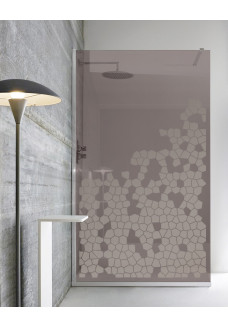 Paravan dus, sticla bronz, walk-in culoare sablare incolor