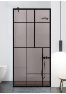 PARAVAN-DUS-AQUAROY-BLACK-ATLAS-industrial style, stil industrial/minimalist