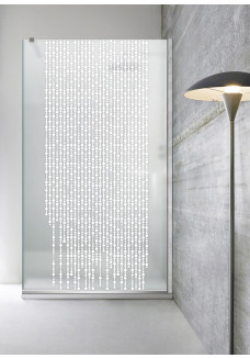 Paravan Cabina de dus Walk-in, (048), 115x220 cm, sticla mata decorata, 8 mm, AQUA ROY-RAIN, feronerie INOX