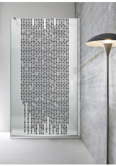 Paravan Cabina de dus Walk-in, (113), 90x195 cm, sticla mata decorata, 8 mm, AQUA ROY-RAIN, feronerie INOX