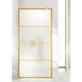 Paravan cabina de dus walk-in, (2043) Aqua Roy ® Gold, model PARK auriu, sticla 8 mm mata securizata, anticalcar, latimi: 70/80/90/100/110/120 cm