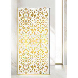 Paravan cabina de dus walk-in, (2470) Aqua Roy ® Gold, model REGENCY FULL auriu, sticla 8 mm mat securizata, anticalcar, latimi: 70/80/90/100/110/120 cm