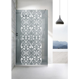 Paravan cabina de dus walk-in, (2478) Aqua Roy ® Inox, model REGENCY FULL alb, gri 8 mm securizata, anticalcar, latimi: 70/80/90/100/110/120 cm