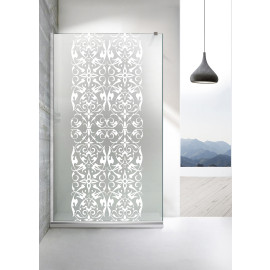 Paravan cabina de dus walk-in, (2479) Aqua Roy ® Inox, model REGENCY FULL alb, mata 8 mm securizata, anticalcar, latimi: 70/80/90/100/110/120 cm