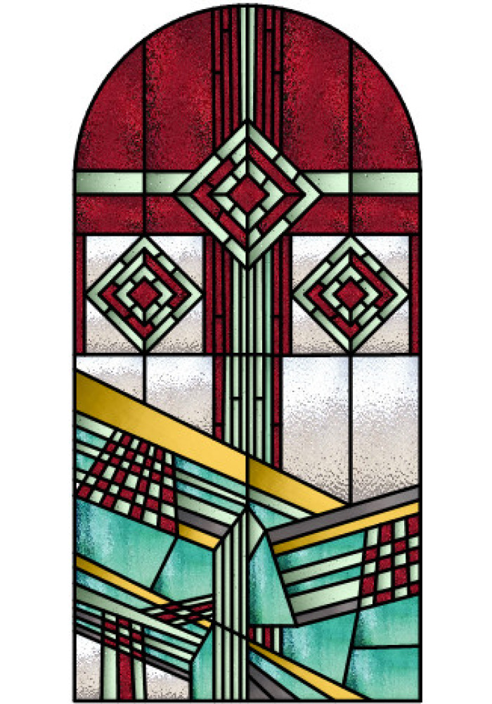 Vitraliu pictat cu design actual