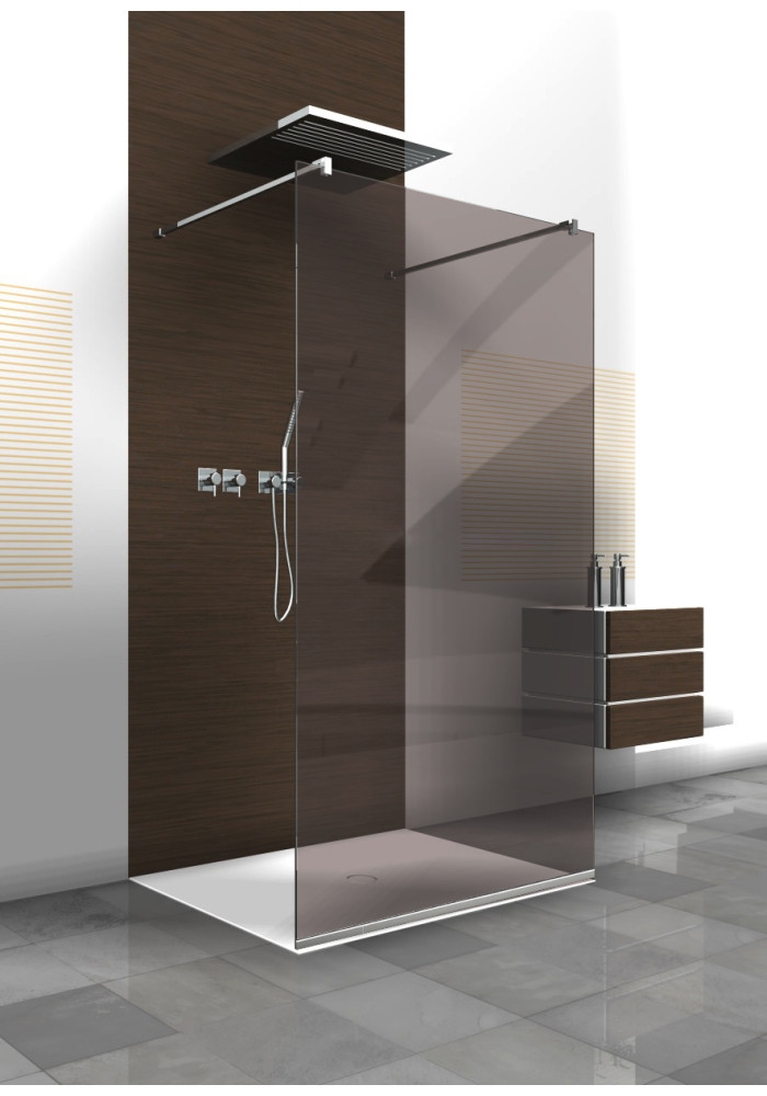 Panou dus dublu walk in, sticla bronz