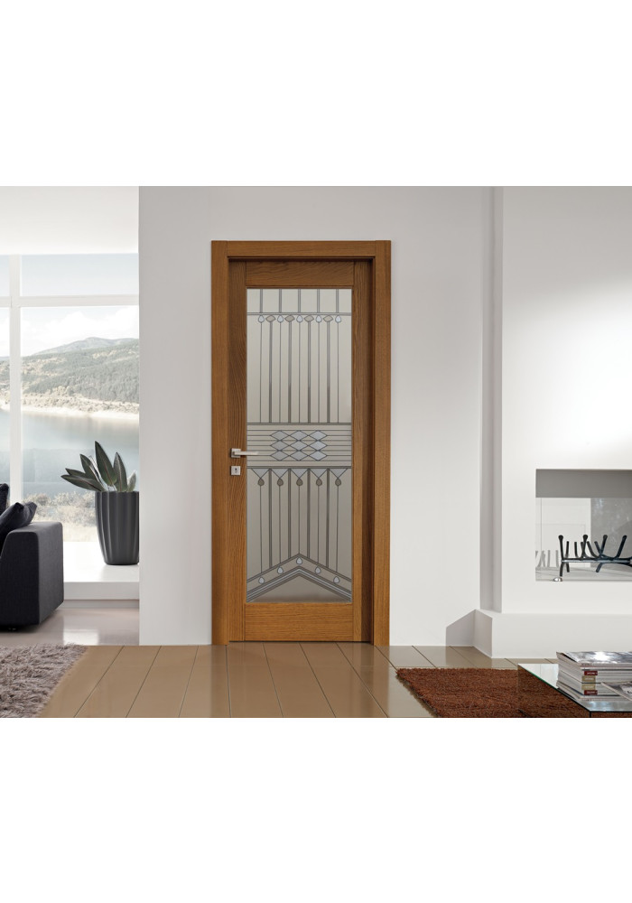 Geam mat decorativ tip vitraliu