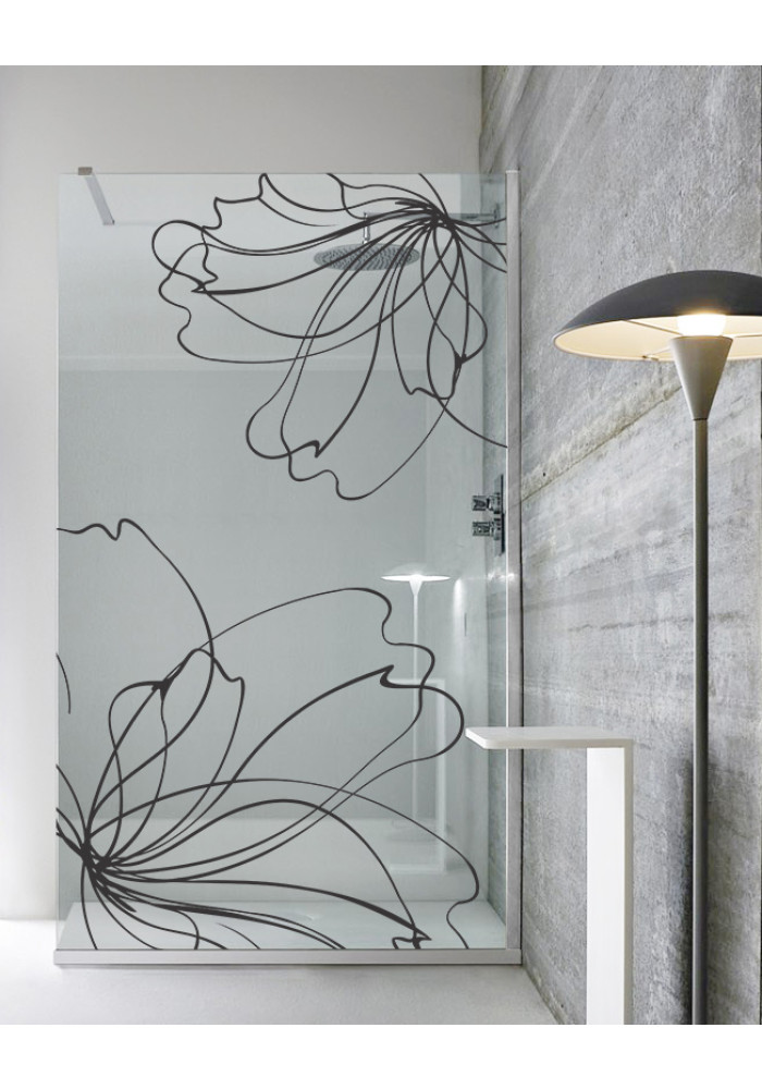 Paravan dus, perete de dus WALK IN FLORAL ART