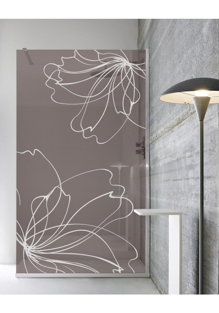 Paravan dus, perete de dus WALK IN FLORAL ART