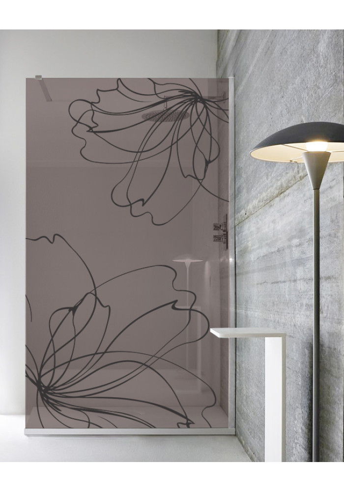 Paravan dus, perete de dus WALK IN FLORAL ART