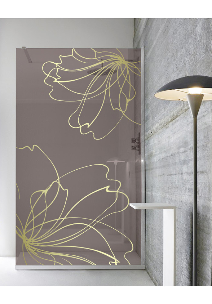 Paravan dus, perete de dus WALK IN FLORAL ART