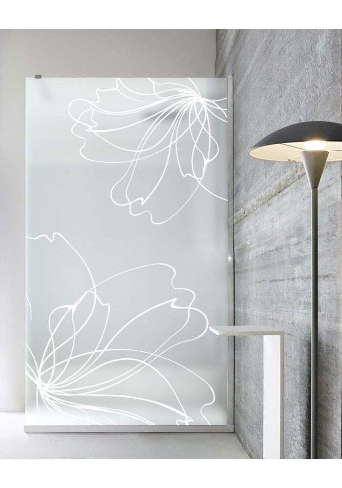 Paravan dus, perete de dus WALK IN FLORAL ART