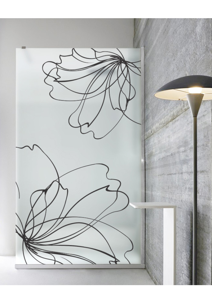 Paravan dus, perete de dus WALK IN FLORAL ART