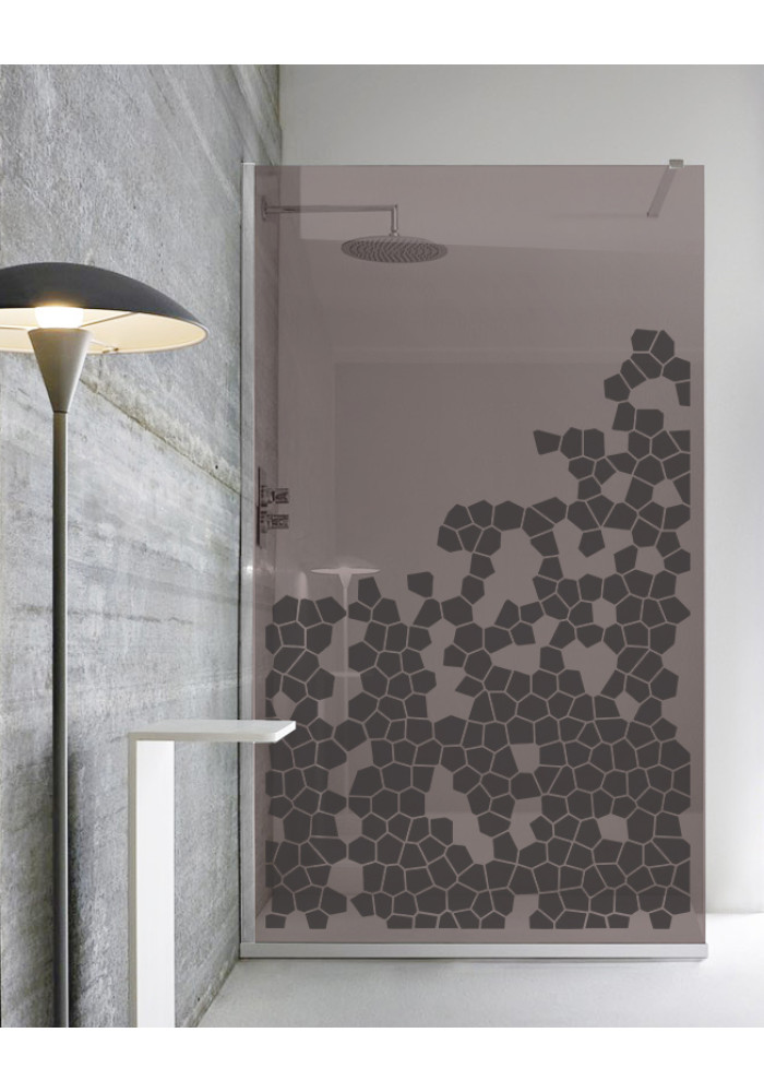 Paravan dus, sticla bronz, walk-in culoare sablare antracit