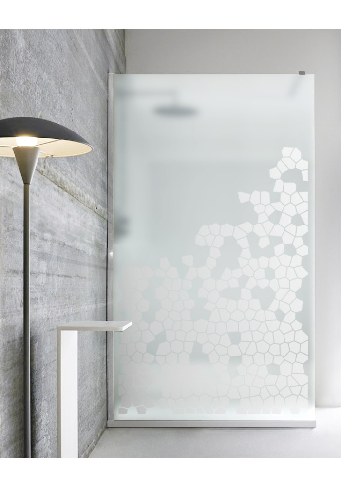 Paravan dus, sticla mata, walk-in culoare sablare satin scoica