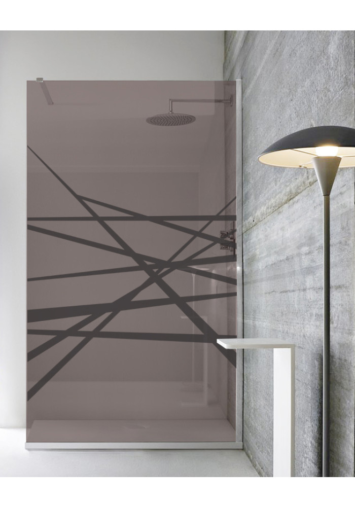 Paravan Cabina de dus WALK-IN, sticla bronz, culoare sablare: antracit