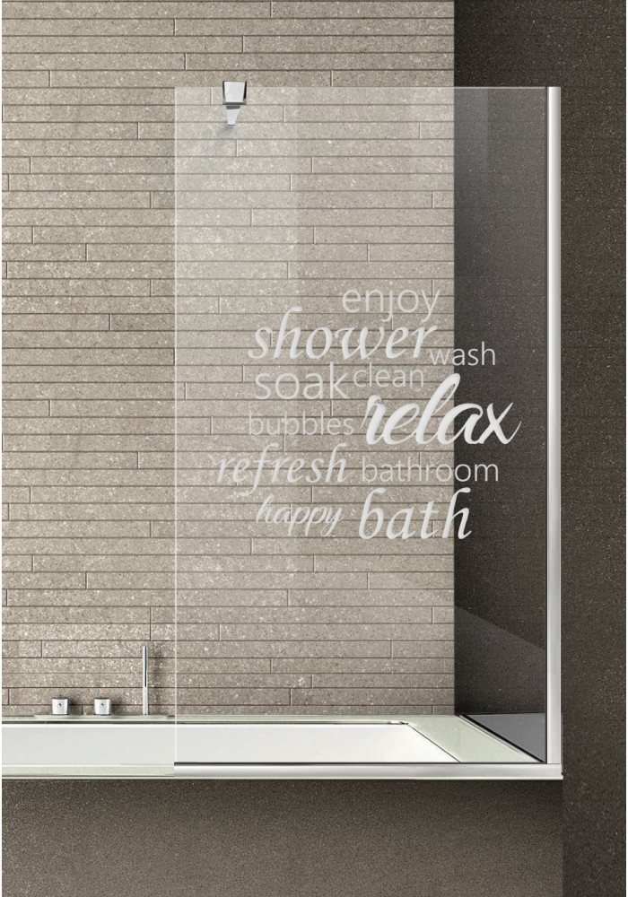 Paravan cada, model Relax, culoare decor: alb