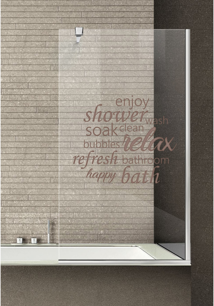 Paravan cada, model Relax, culoare decor: maro