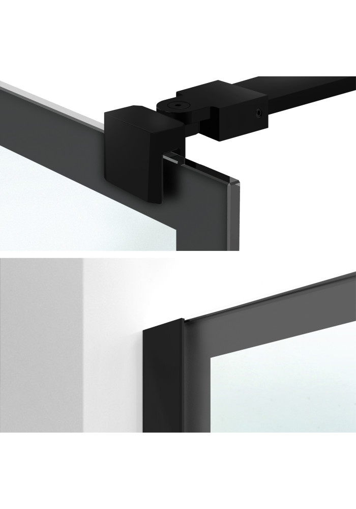 Feronerie-Paravan dus walk-in  - CLAR-BLACK MODE
