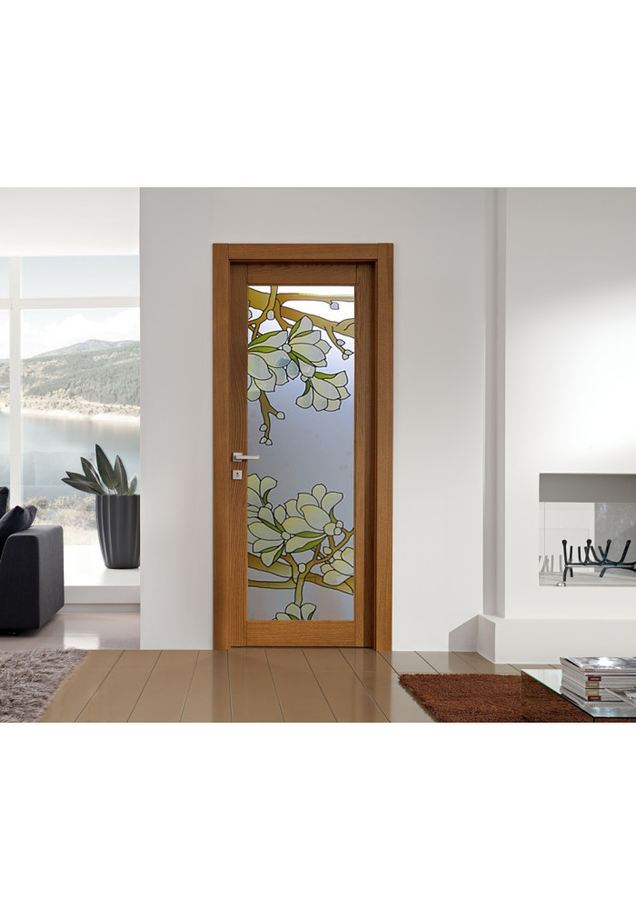 Geam decorativ mat pictat