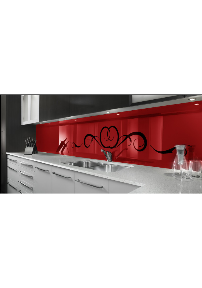 Sticla colorata bucatarie Casino Glitter RED