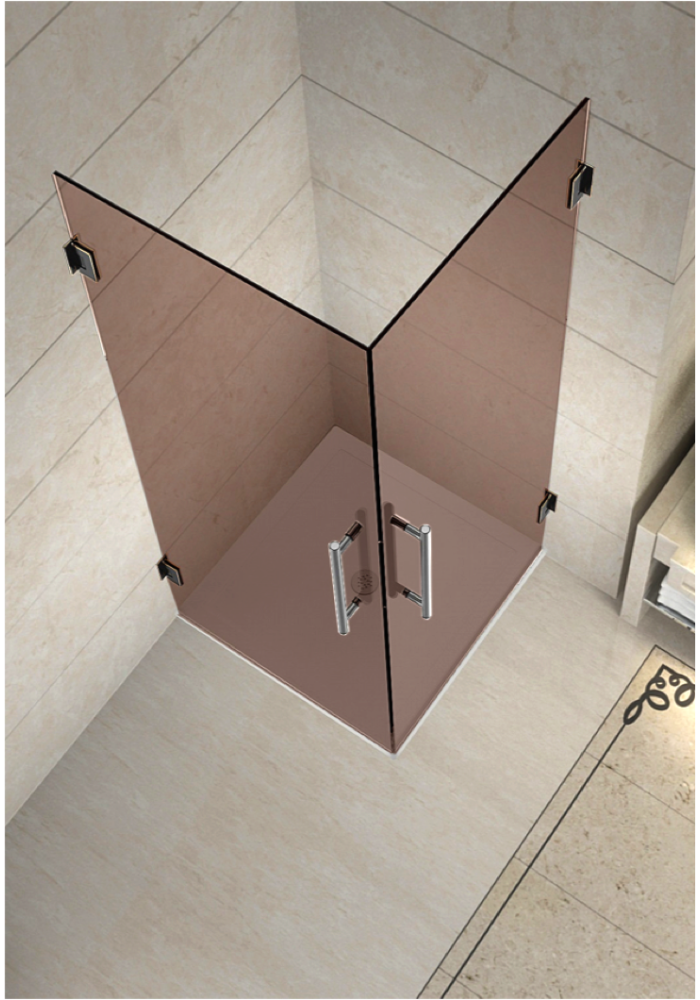 Cabina de dus bronz