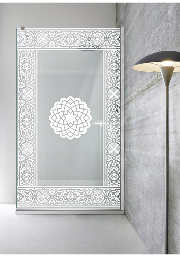 PARAVAN-DUS-AQUAROY-ORNAMENT-CLAR-ALB