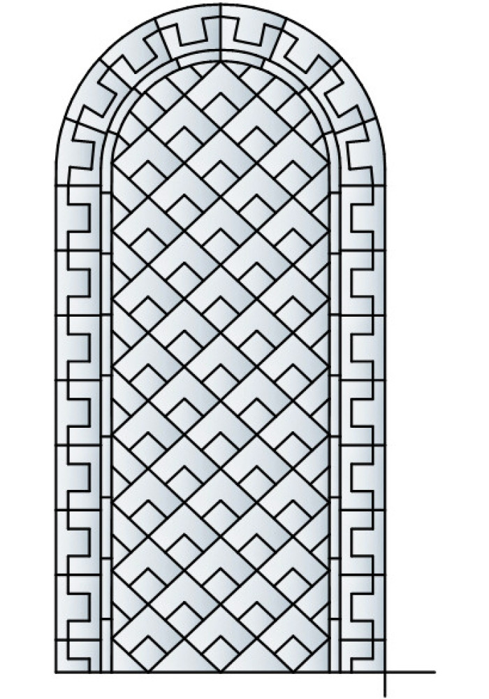 Vitraliu pe sticla sablata desenat