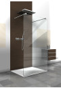Paravan Cabina de dus Walk-in, (5583), sticla clara nedecorata 8 mm, AQUA DUO, feronerie INOX