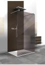 Paravan Cabina de dus Walk-in, (5584), sticla bronz nedecorata, 8 mm, AQUA DUO, feronerie INOX