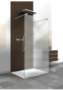 Paravan Cabina de dus Walk-in, (5585), sticla mata nedecorata , 8 mm, AQUA DUO, feronerie INOX