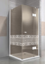 Cabina dus colt, (72), patrata 90x90, sticla bronz, 8 mm, CLEAR SENSATION ART