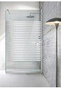 Paravan cabina de dus walk-in, (1314) Aqua Roy ® INOX, model Bali incolor, sticla 8 mm, clara securizata, anticalcar, latimi: 70/80/90/100/110/120 cm