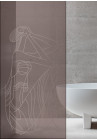Paravan dus Walk-in, sticla bronz