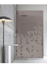 Paravan dus, sticla bronz, walk-in culoare sablare incolor