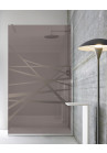 Paravan Cabina de dus WALK-IN, sticla bronz, culoare sablare: incolor