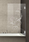 Paravan cada, model Swirly, culoare decor: incolor