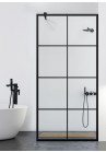 Paravan dus walk-in  - CLAR-BLACK MODE